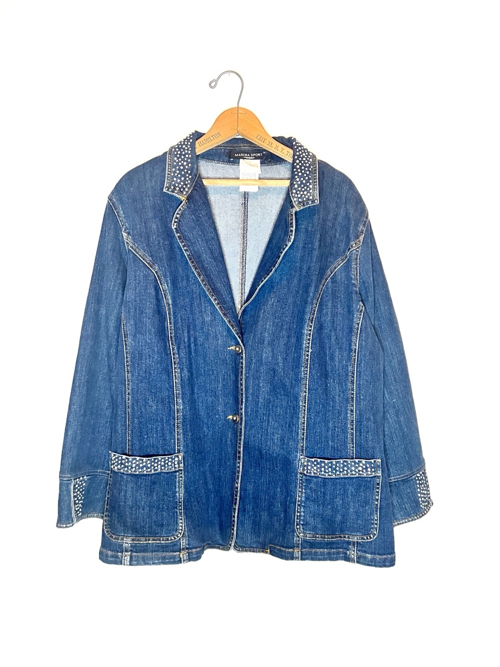 Marina Rinaldi | Y2K Studded Denim Jacket